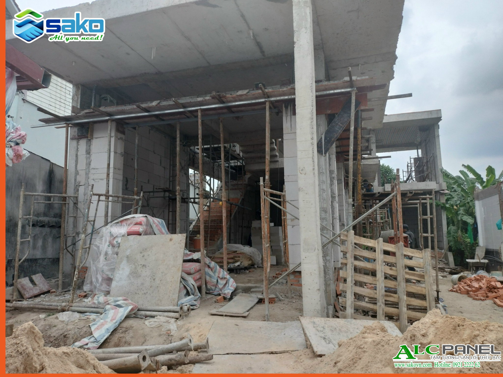Công trình xây dựng bằng gạch nhẹ aac 